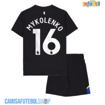 Camisa de time de futebol Everton Vitaliy Mykolenko #16 Replicas 3º Equipamento Infantil 2025-26 Manga Curta (+ Calças curtas)